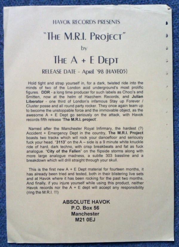 A+E Dept - The M.R.I. Project
