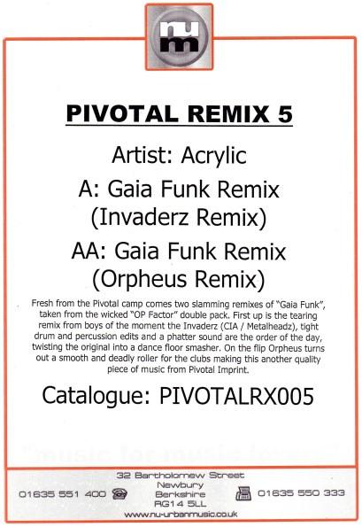 Acrylic - Gaia Funk (Remixes)