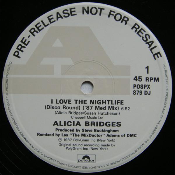 Alicia Bridges - I Love The Nightlife (Disco Round) '87