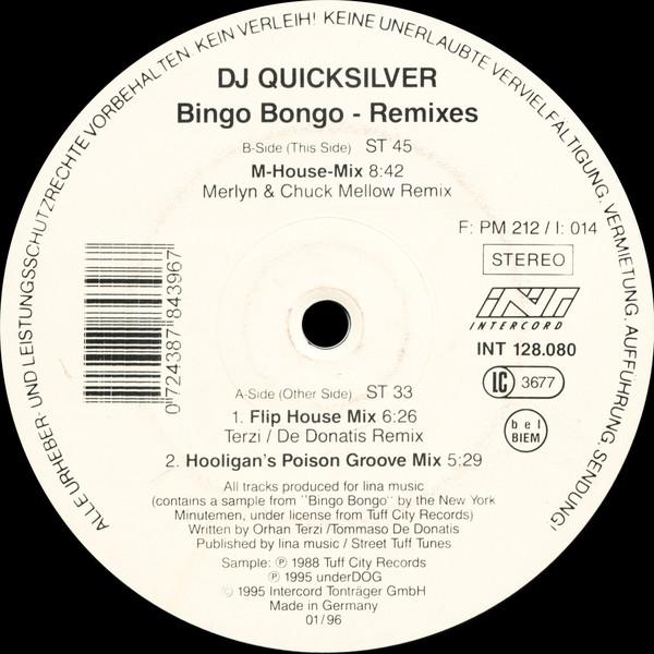 DJ Quicksilver - Bingo Bongo (Remixes)