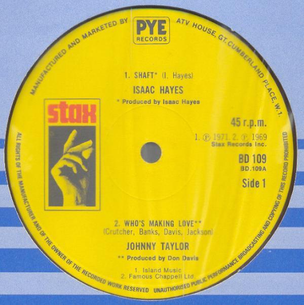 Isaac Hayes, Johnnie Taylor - Shaft / Who's Making Love