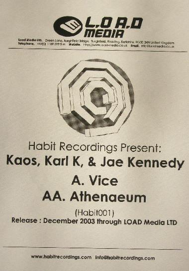 Kaos + Karl K + Jae Kennedy - Vice / Athenaeum