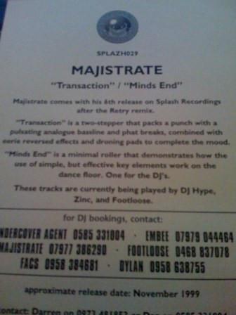 Majistrate - Transaction / Minds End