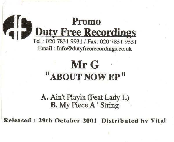 Mr. G - About Now EP