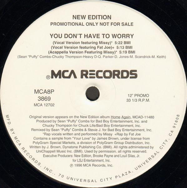 New Edition - You Don't Have To Worry