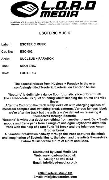 Nucleus & Paradox - Neoteric / Exoteric