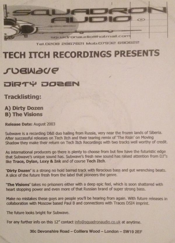 Subwave - Dirty Dozen / The Visions