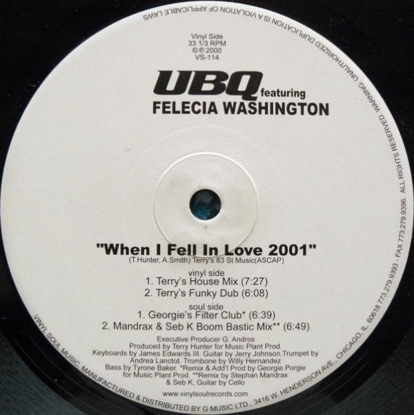 UBQ Project, Felica Washington - When I Fell In Love 2001
